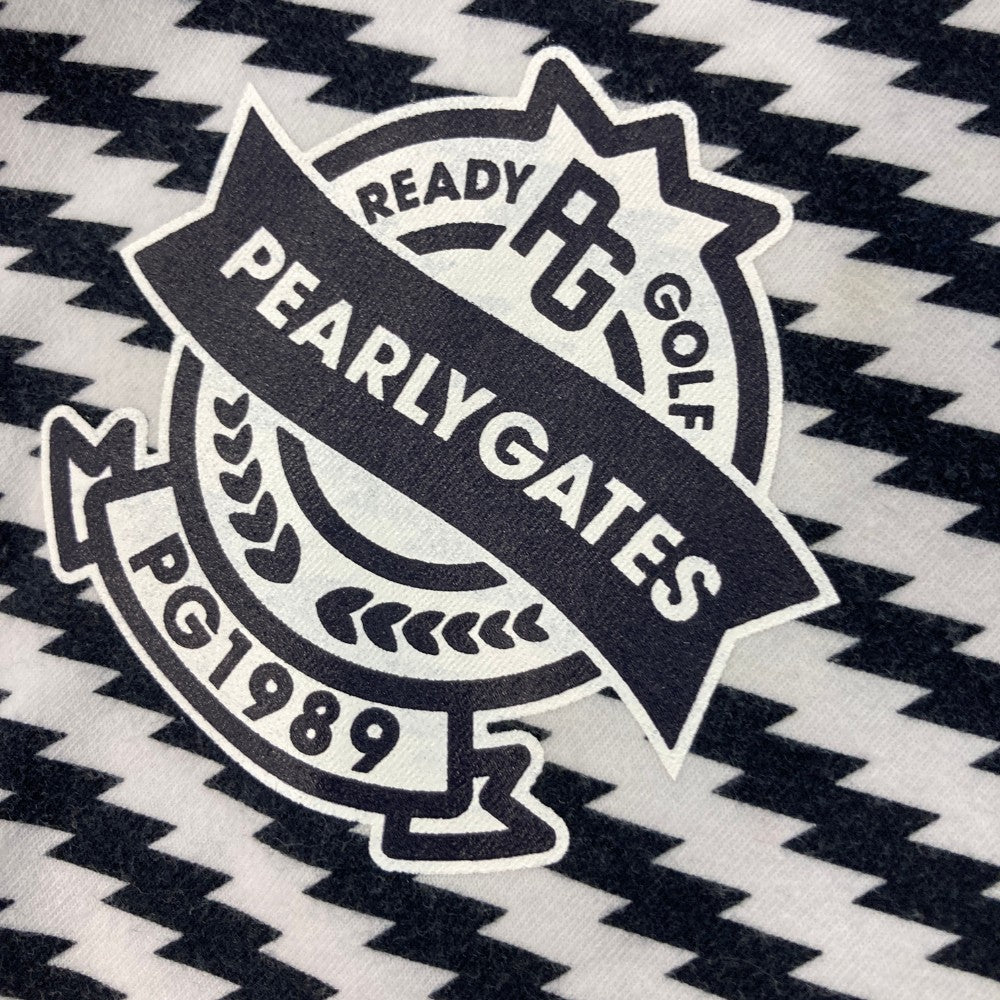 PEARLY GATES パーリーゲイツ  ハイネック 長袖Tシャツ ボーダー柄 ホワイト系 0