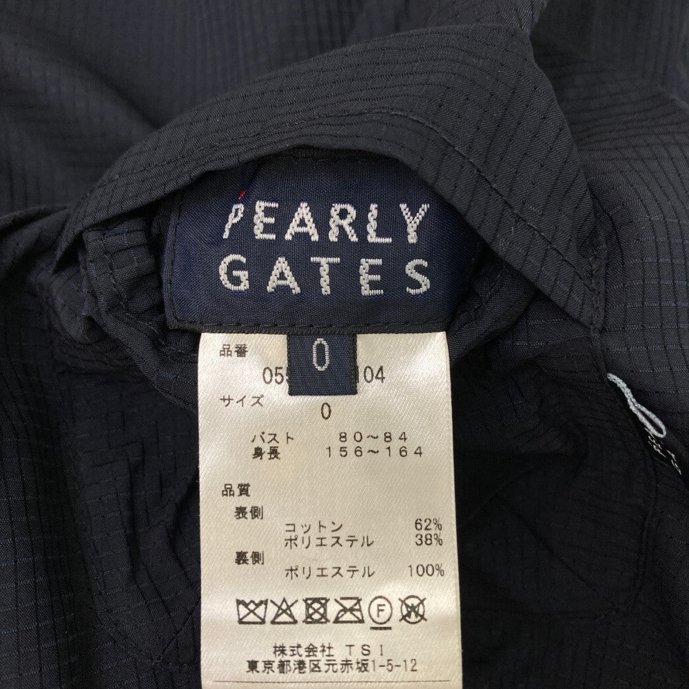 PEARLY GATES パーリーゲイツ 2022年モデル リバーシブル ナイロン切替 ニットベスト ロゴ 総柄 ホワイト系 0