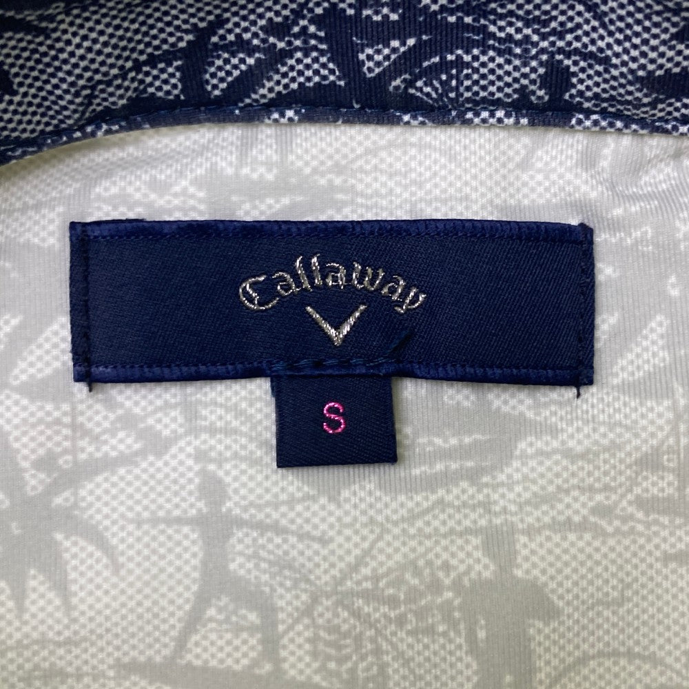 CALLAWAY キャロウェイ  半袖ポロシャツ ボタンダウン 総柄 グレー系 S
