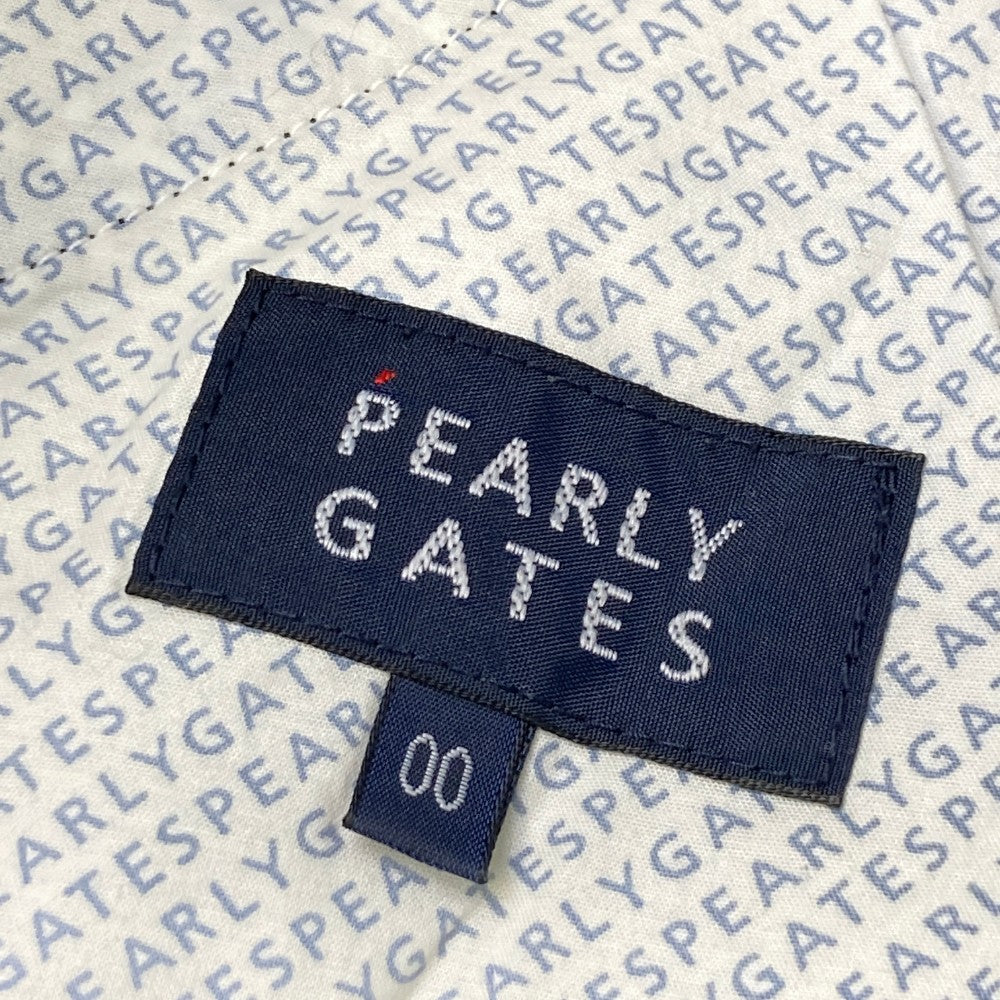 PEARLY GATES パーリーゲイツ  コットン混 ストレッチパンツ ロゴ 総柄 ネイビー系 0