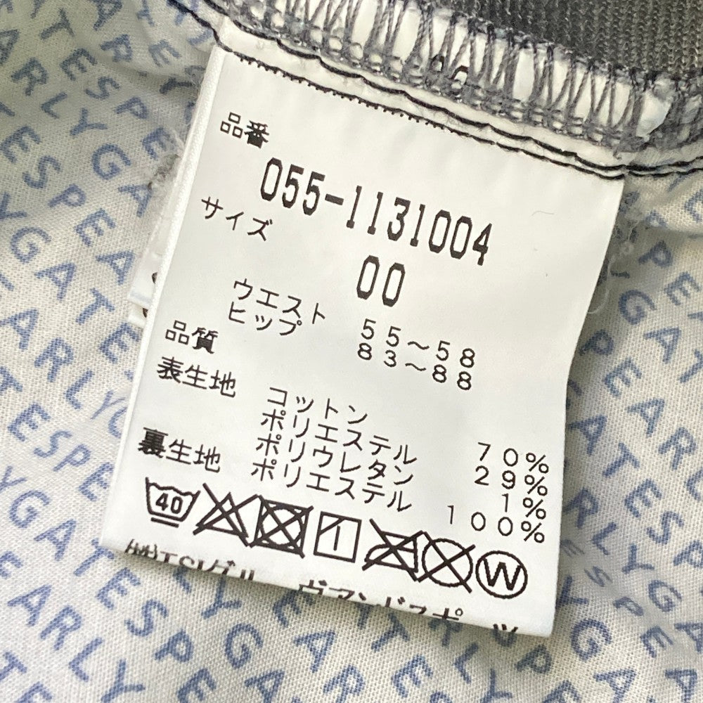 PEARLY GATES パーリーゲイツ  コットン混 ストレッチパンツ ロゴ 総柄 ネイビー系 0