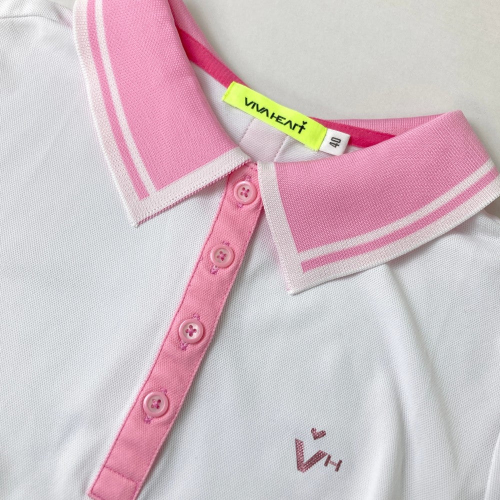 VIVA HEART ビバハート  半袖ポロシャツ  ホワイト系 40