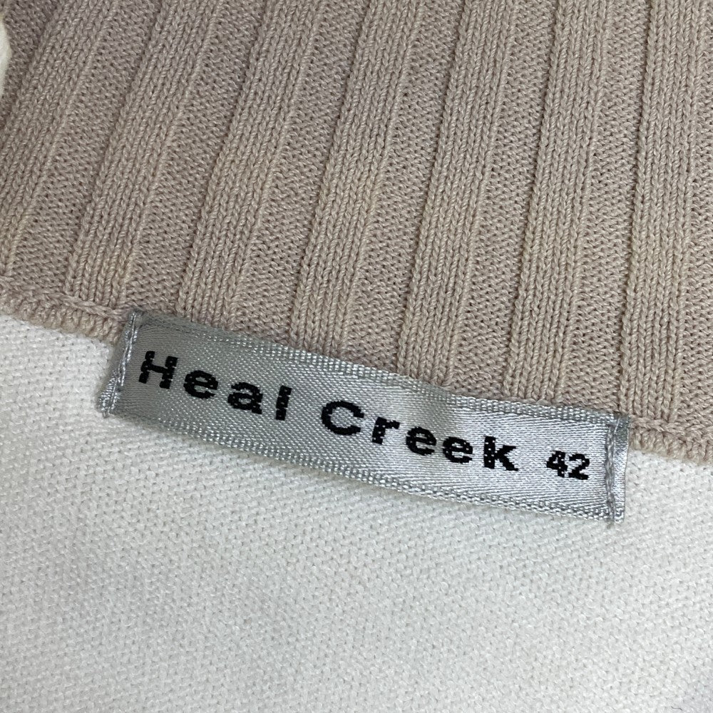 HEAL CREEK 힐크리크 하프집 긴팔 니트 스웨터 다이아그람 패턴 핑크 계열 42