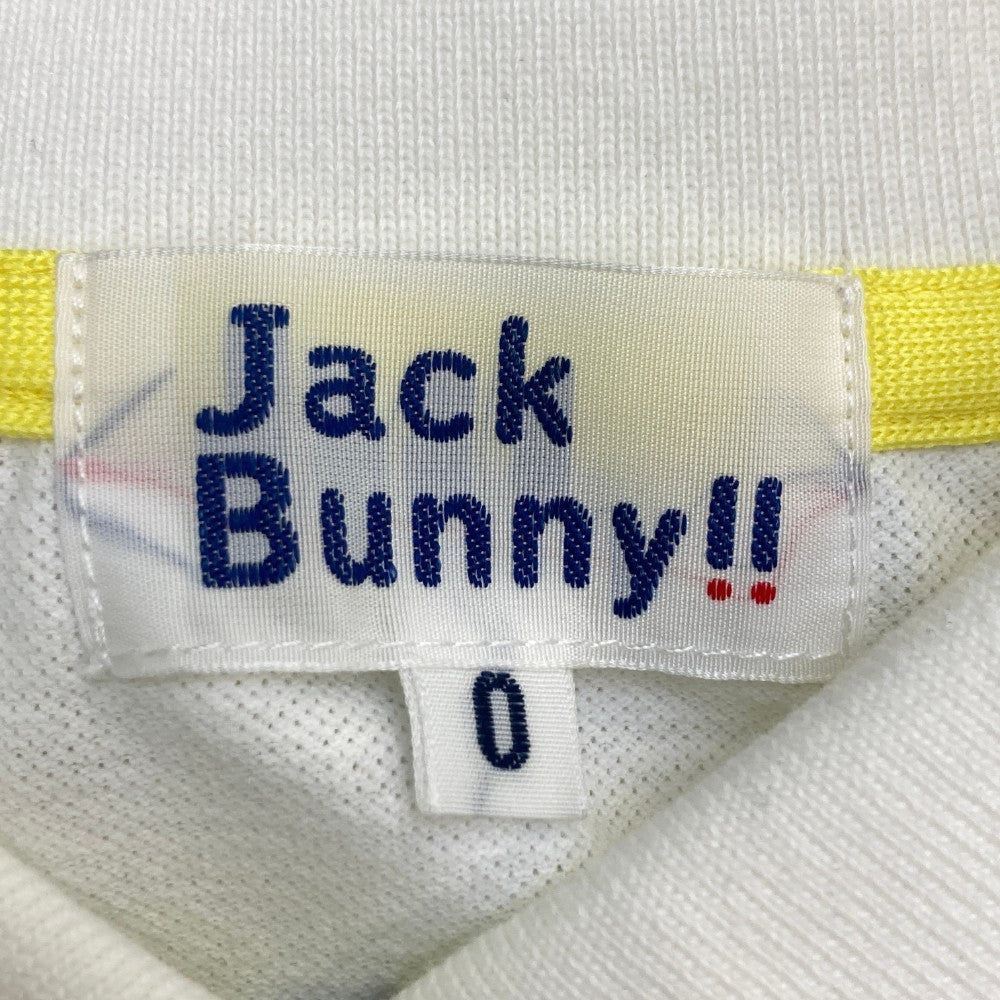 JACK BUNNY ジャックバニー ; ノースリーブ ポロシャツ 総柄 ホワイト系 0