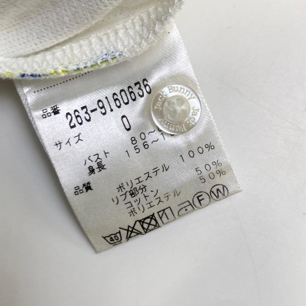 JACK BUNNY ジャックバニー ; ノースリーブ ポロシャツ 総柄 ホワイト系 0