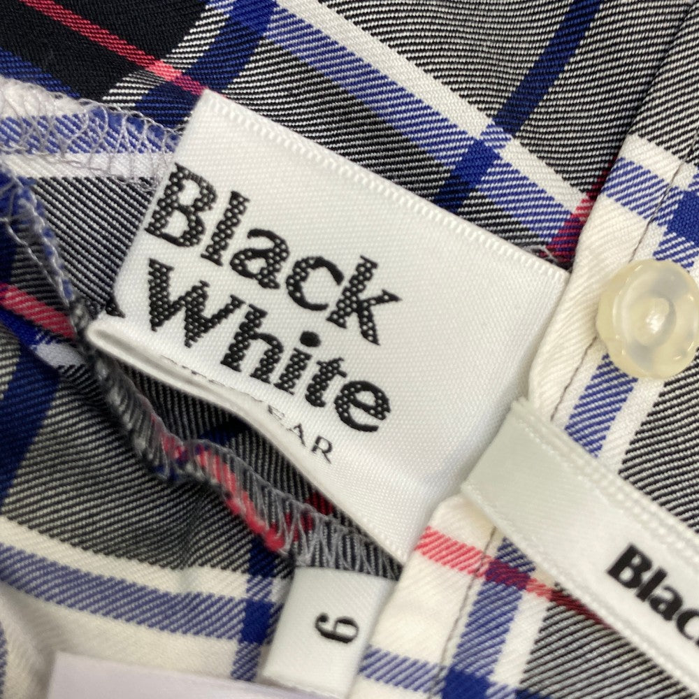 BLACK&WHITE ブラックアンドホワイト  スカート チェック柄 グレー系 9