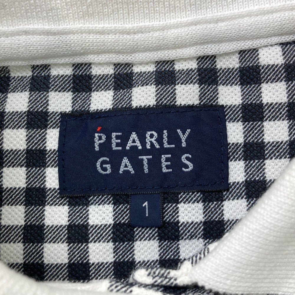 PEARLY GATES パーリーゲイツ 30周年 半袖ポロシャツ チェック柄 ブラック系 1