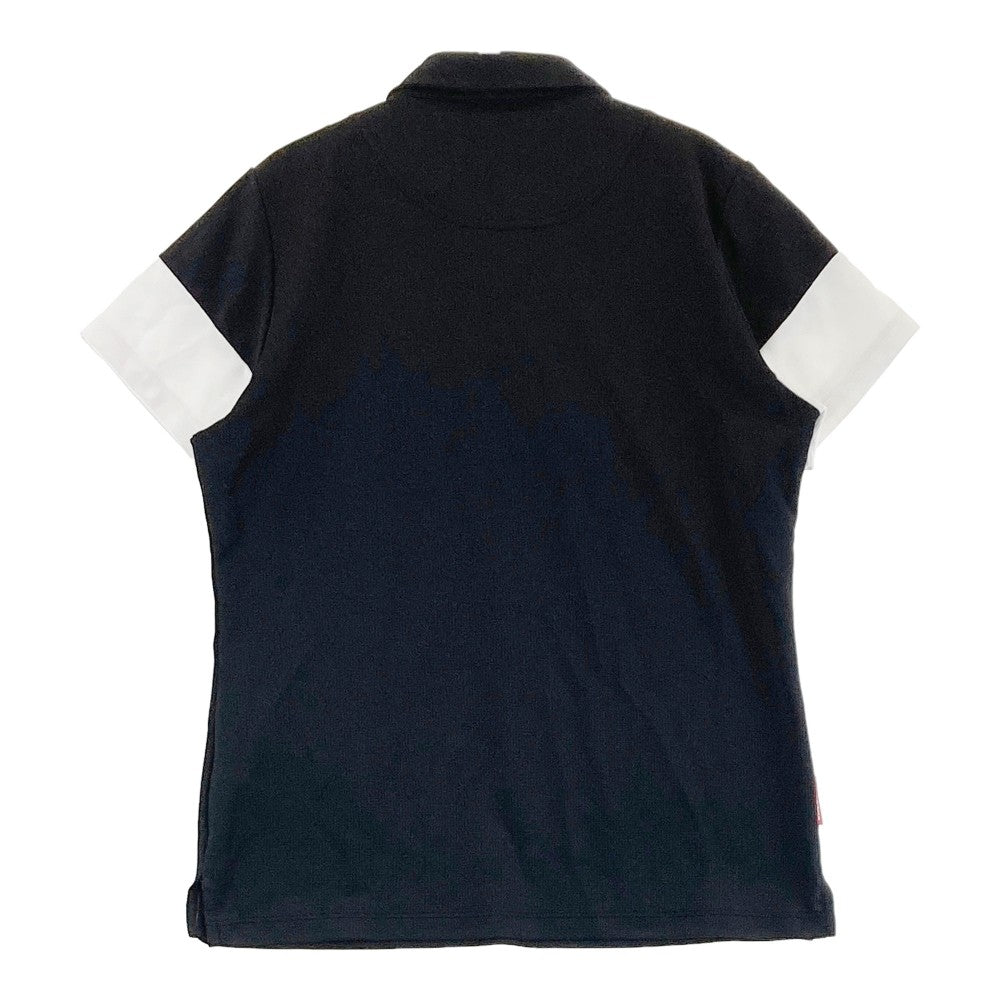 LE COQ GOLF ルコックゴルフ  半袖ポロシャツ ボタンダウン  ブラック系 LL