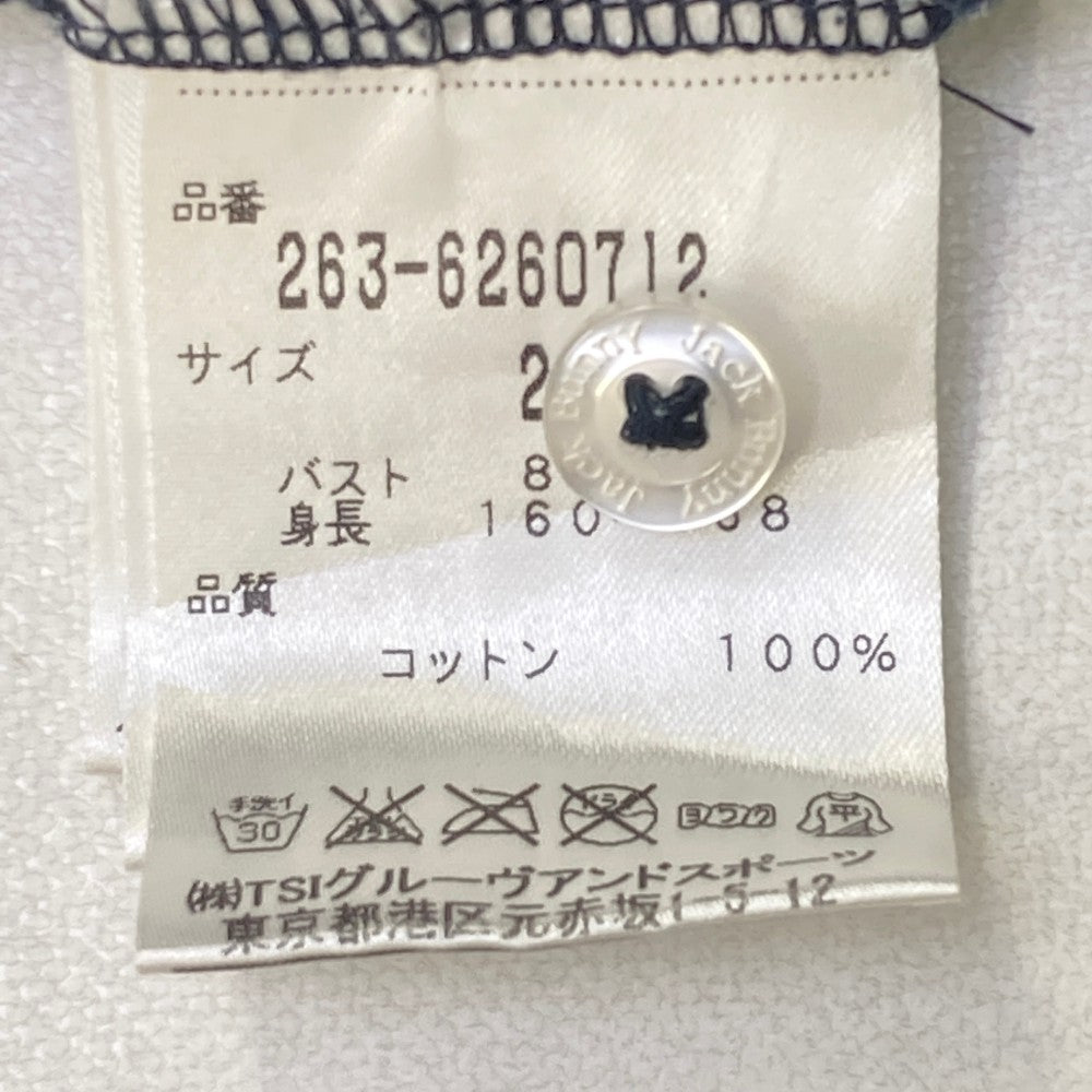 JACK BUNNY ジャックバニー  半袖ポロシャツ 総柄 ネイビー系 2