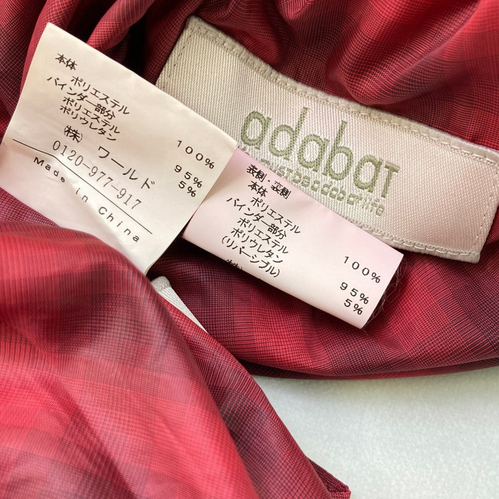 ADABAT 아다바트  이너 포함 집업 재킷 리버시블 체크 패턴 레드 계열 38