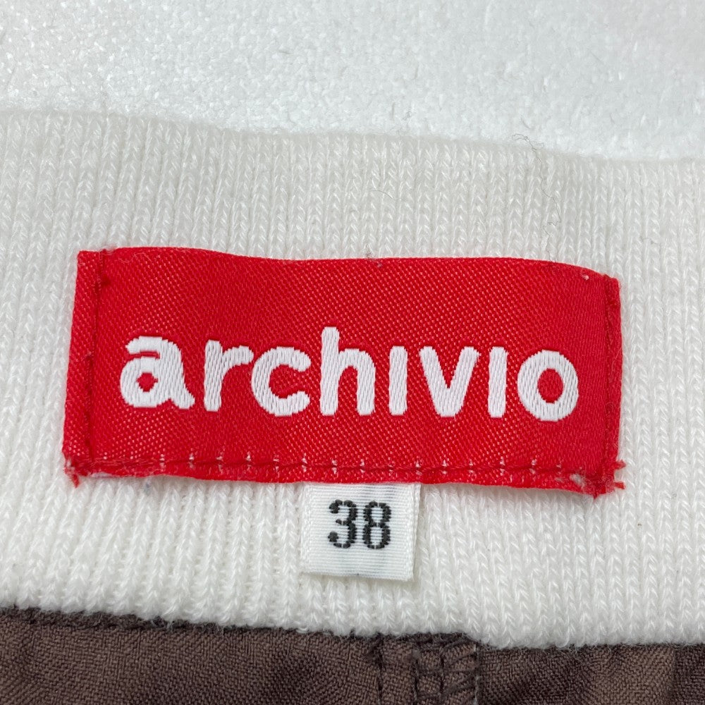 ARCHIVIO アルチビオ  リブ ショートパンツ  ブラウン系 38