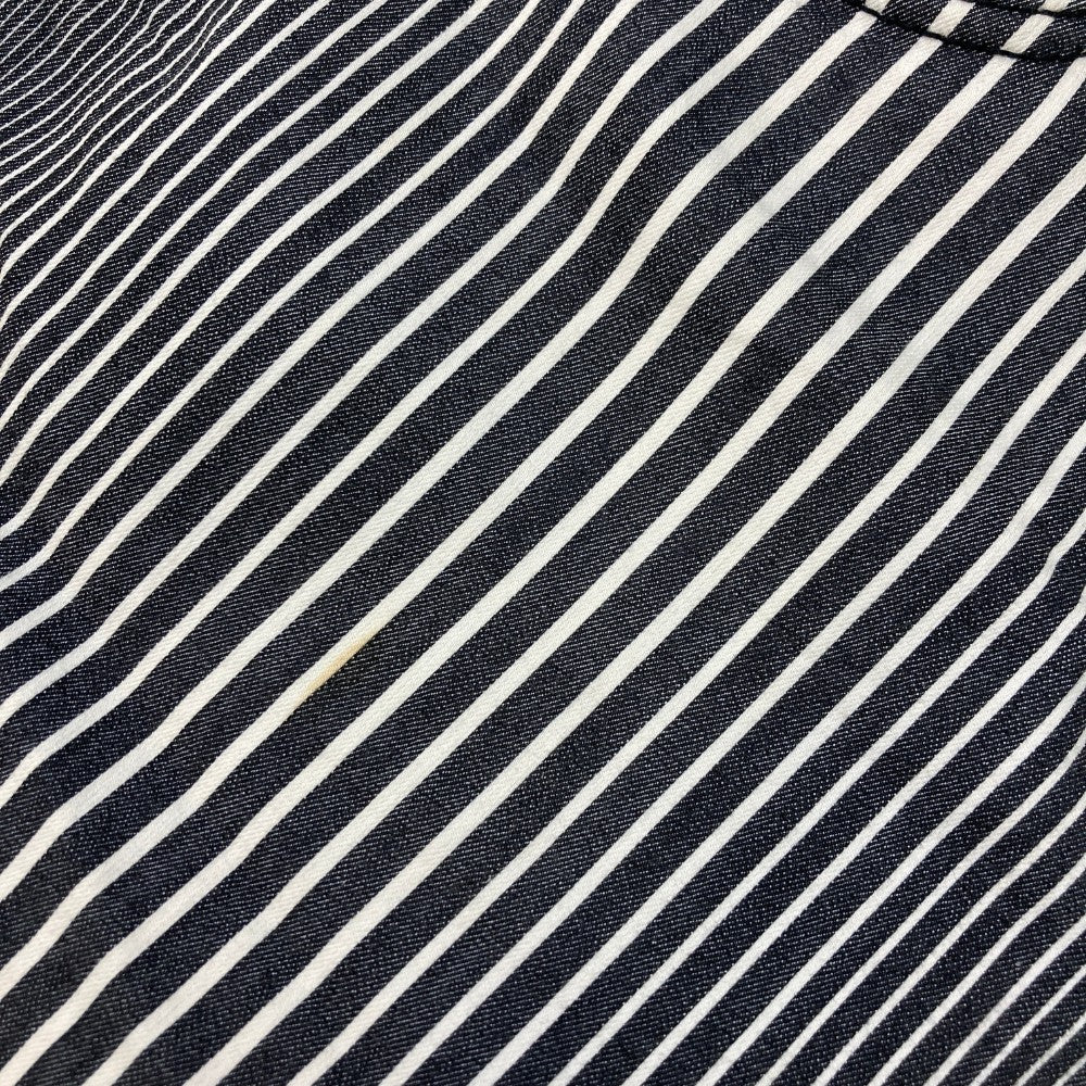 MUNSING WEAR マンシングウェア  コットン混ストレッチ クロップドパンツ ストライプ柄 ネイビー系 11