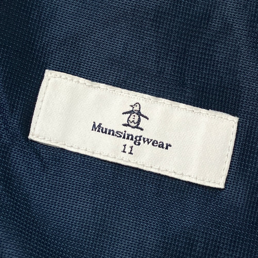 MUNSING WEAR マンシングウェア  コットン混ストレッチ クロップドパンツ ストライプ柄 ネイビー系 11