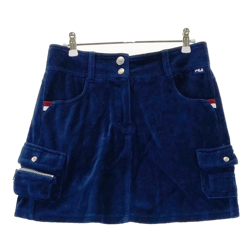 FILA GOLF フィラゴルフ  ベロア スカート  ネイビー系 M