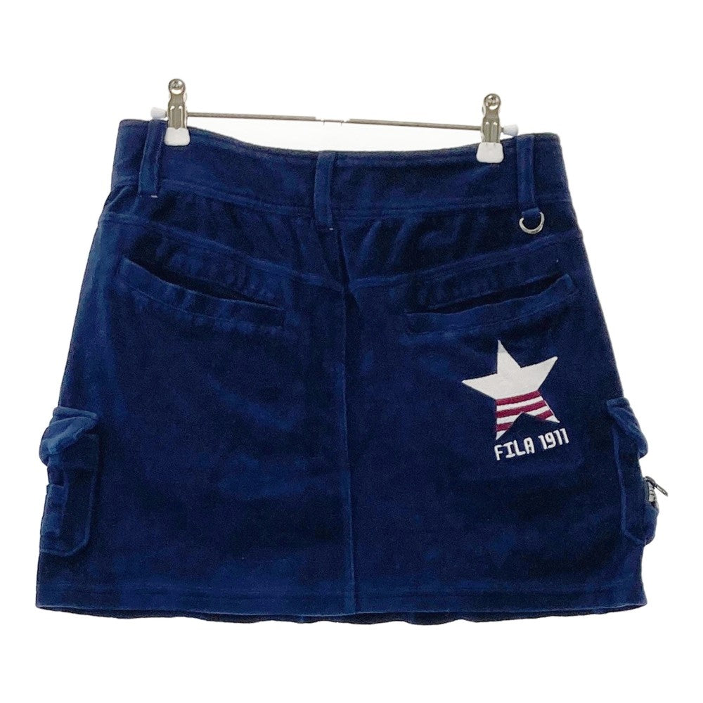 FILA GOLF フィラゴルフ  ベロア スカート  ネイビー系 M