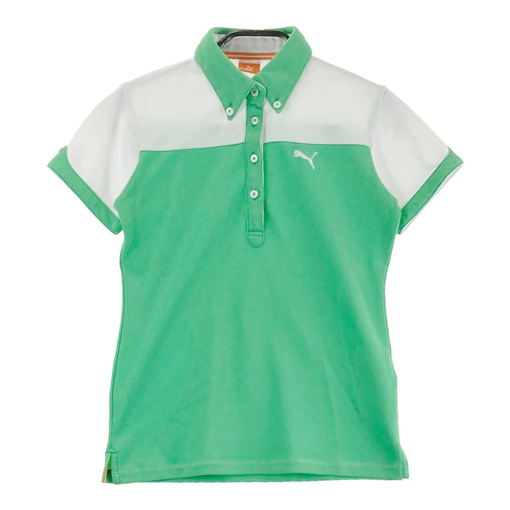 PUMA GOLF プーマゴルフ  半袖ポロシャツ ボタンダウン  グリーン系 S