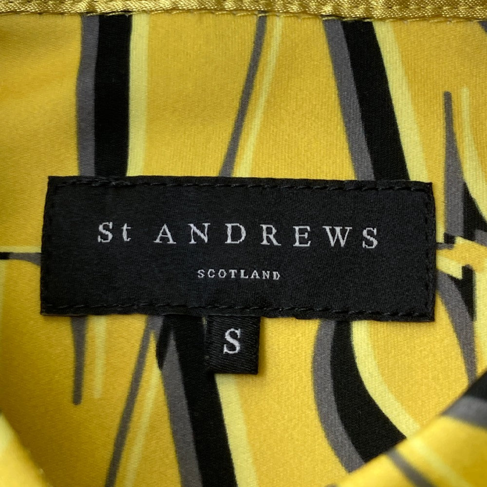 ST ANDREWS 세인트앤드루스 반소매 폴로 셔츠 전면 패턴 옐로 계열 S