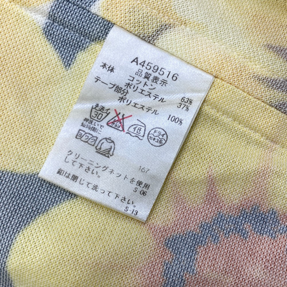 ARCHIVIO アルチビオ  ノースリーブ ポロシャツ ボーダー 花 総柄 イエロー系 40