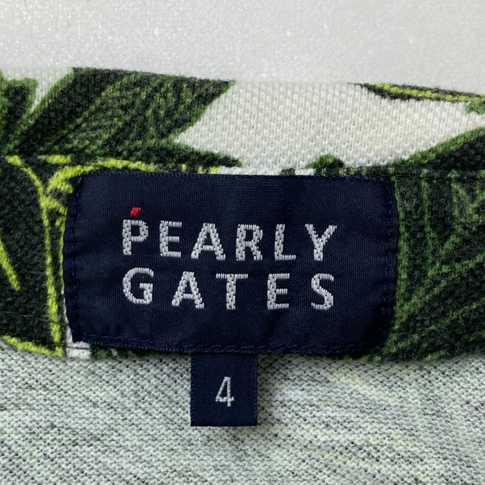 PEARLY GATES パーリーゲイツ  半袖ポロシャツ 総柄 グリーン系 4