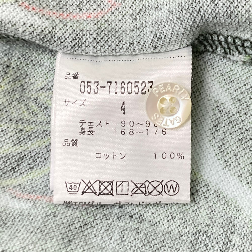 PEARLY GATES パーリーゲイツ  半袖ポロシャツ 総柄 グリーン系 4