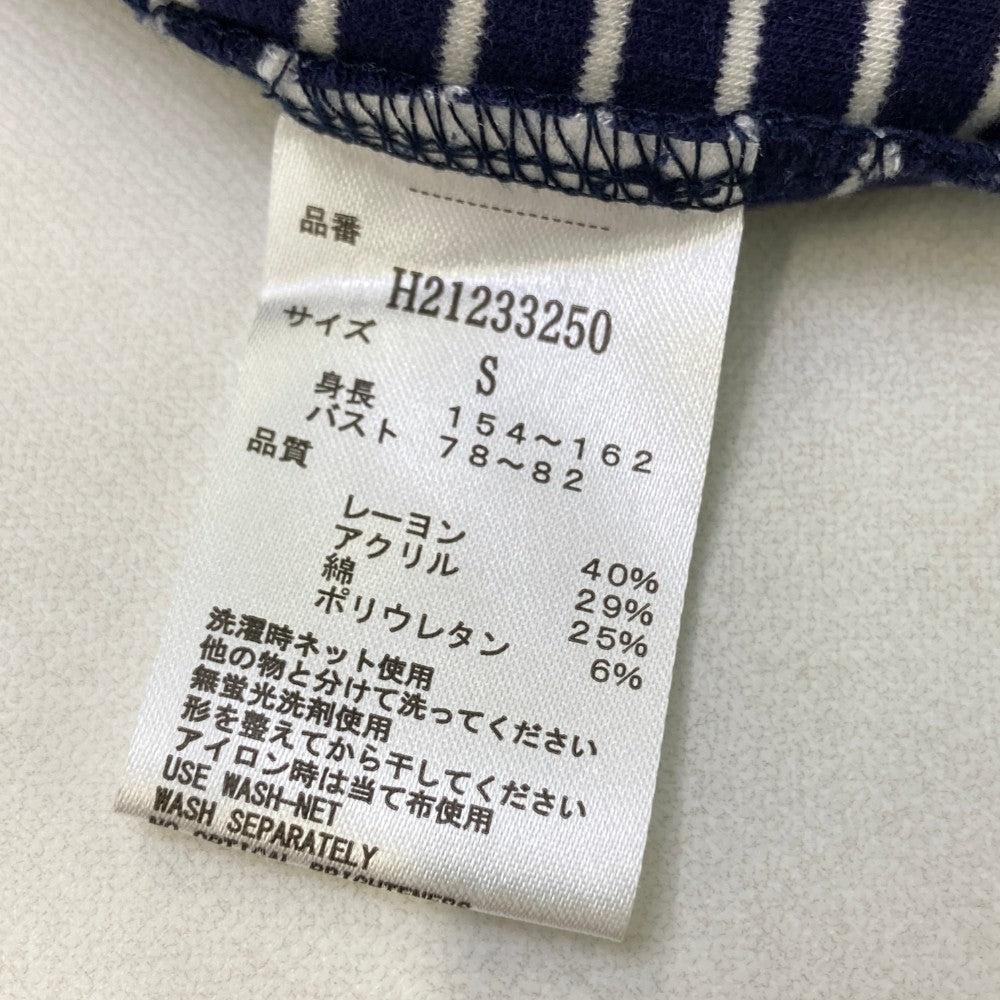 CALLAWAY キャロウェイ  長袖ハイネックTシャツ ボーダー ネイビー系 S