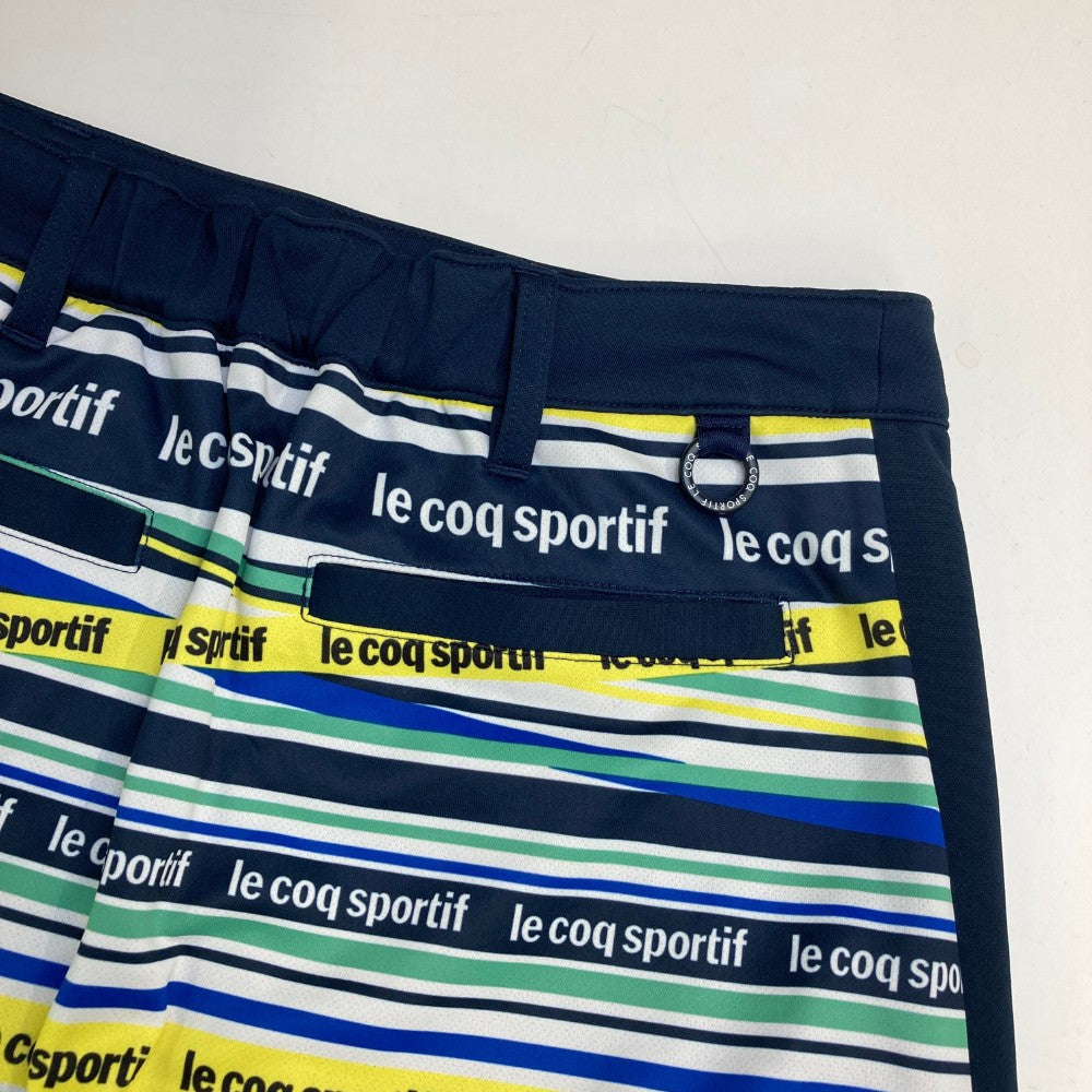 LE COQ GOLF ルコックゴルフ ; スカート ロゴ×ボーダー柄 ネイビー系 9