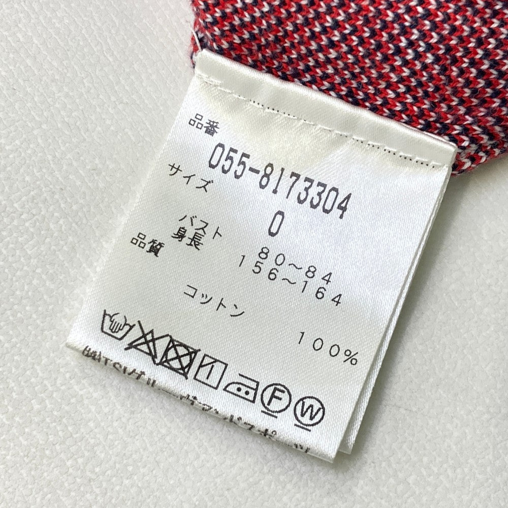 PEARLY GATES パーリーゲイツ  Vネック ニットベスト チェック柄 レッド系 0