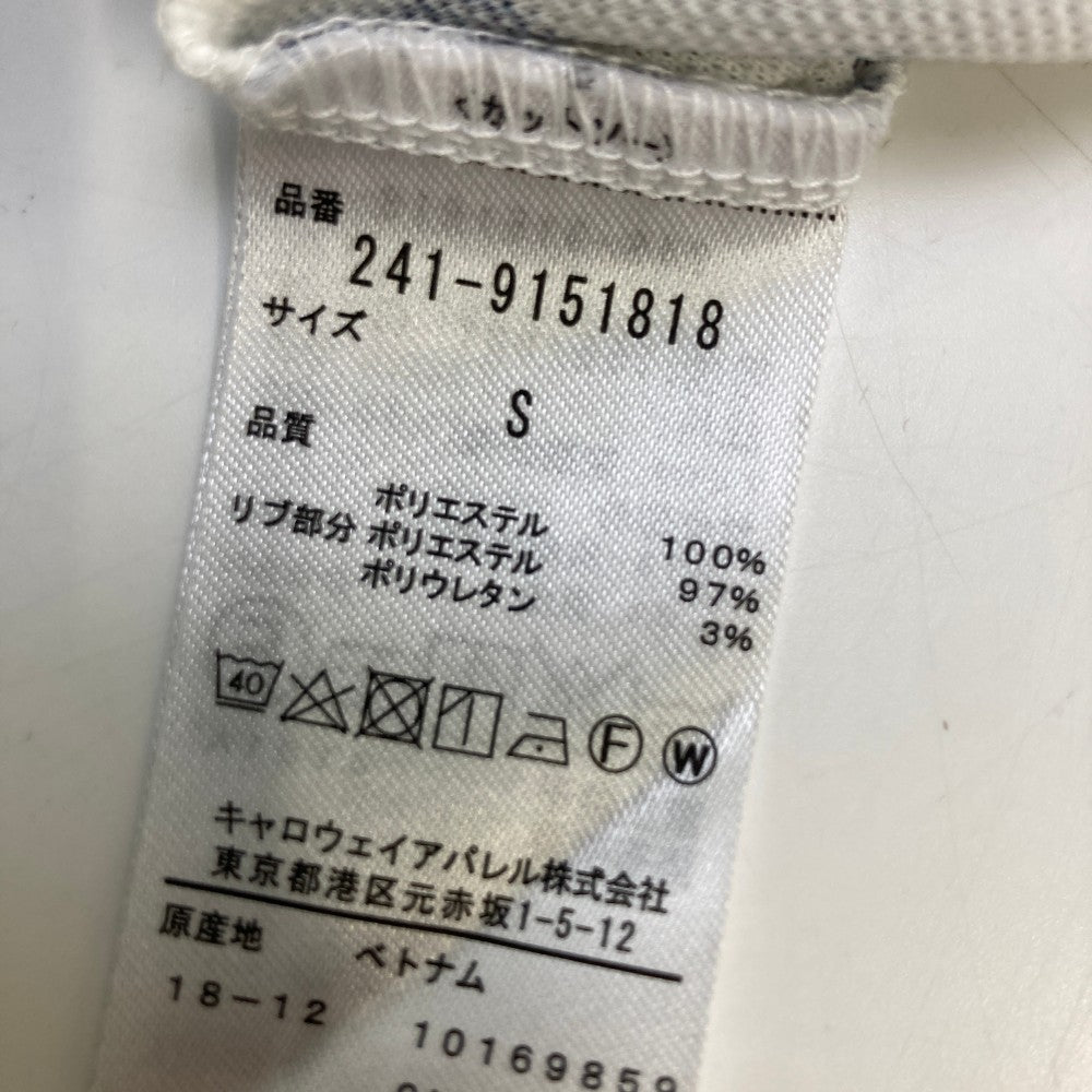 CALLAWAY キャロウェイ  半袖ポロシャツ 総柄 ホワイト系 S