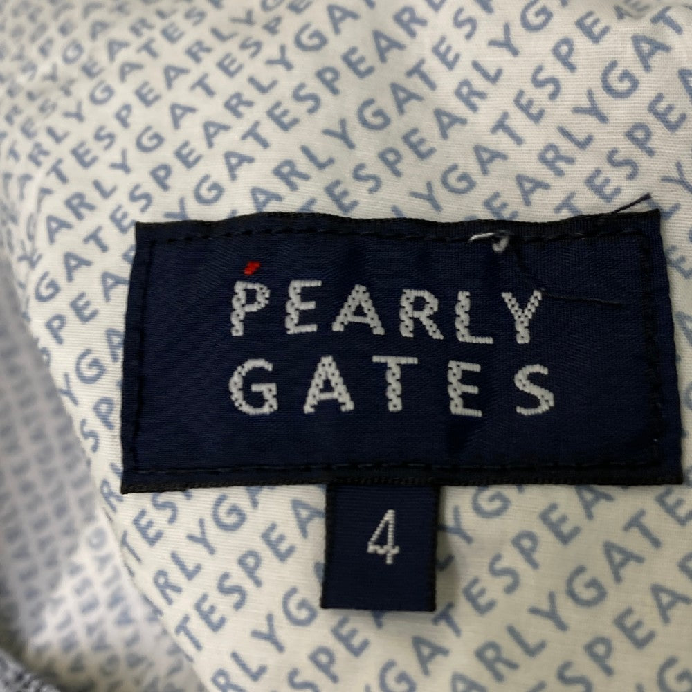 PEARLY GATES パーリーゲイツ 2022年モデル ストレッチパンツ チェック ロゴ 総柄 ネイビー系 4