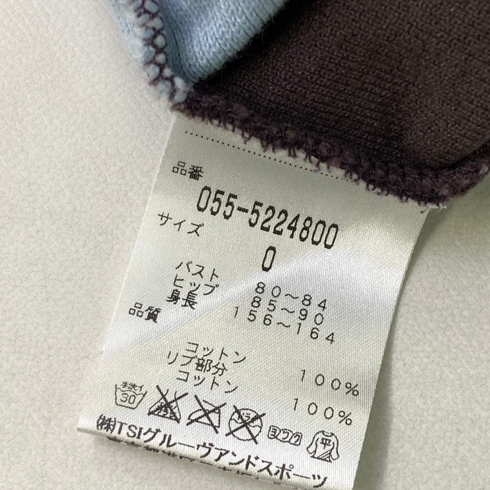 PEARLY GATES パーリーゲイツ  フード付 七分袖ワンピース ボーダー柄 ブルー系 0