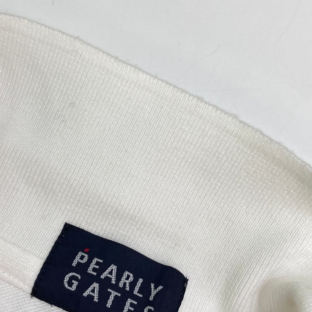 PEARLY GATES パーリーゲイツ  半袖ポロシャツ ボーダー柄 ホワイト系 0