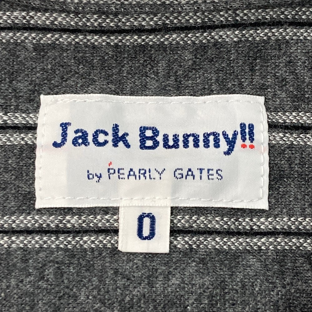 JACK BUNNY 잭버니  7부 소매 셔츠 버튼다운 스트라이프 패턴 그레이 계열 0
