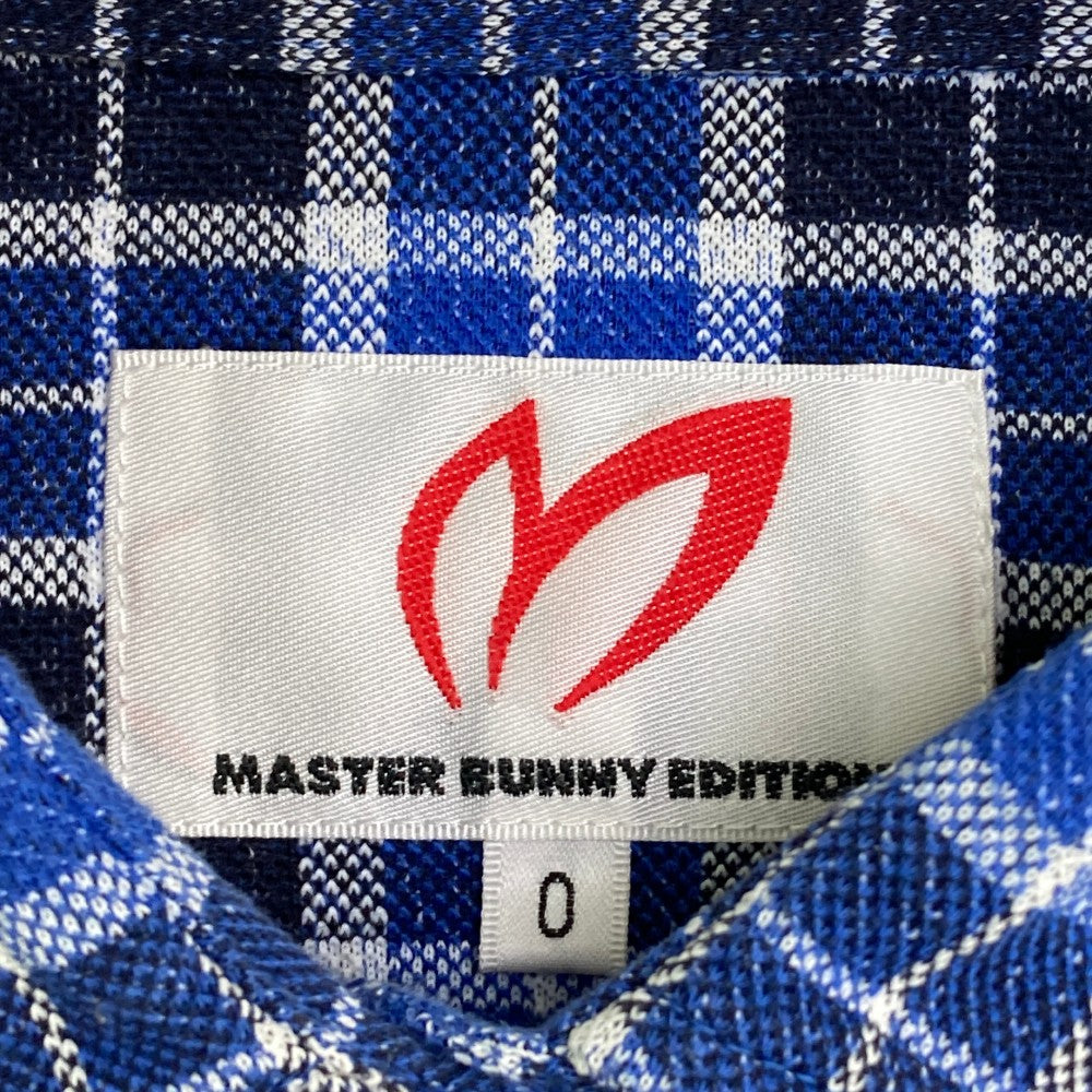 MASTER BUNNY EDITION マスターバニーエディション  半袖ポロシャツ チェック柄 ブルー系 0