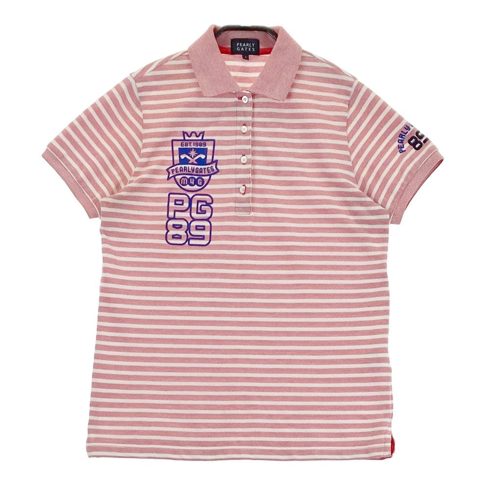 PEARLY GATES パーリーゲイツ  半袖ポロシャツ  レッド系 1