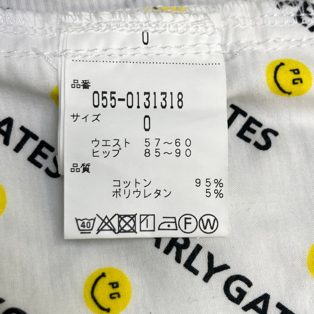 PEARLY GATES パーリーゲイツ  ストレッチパンツ 総柄 ホワイト系 0