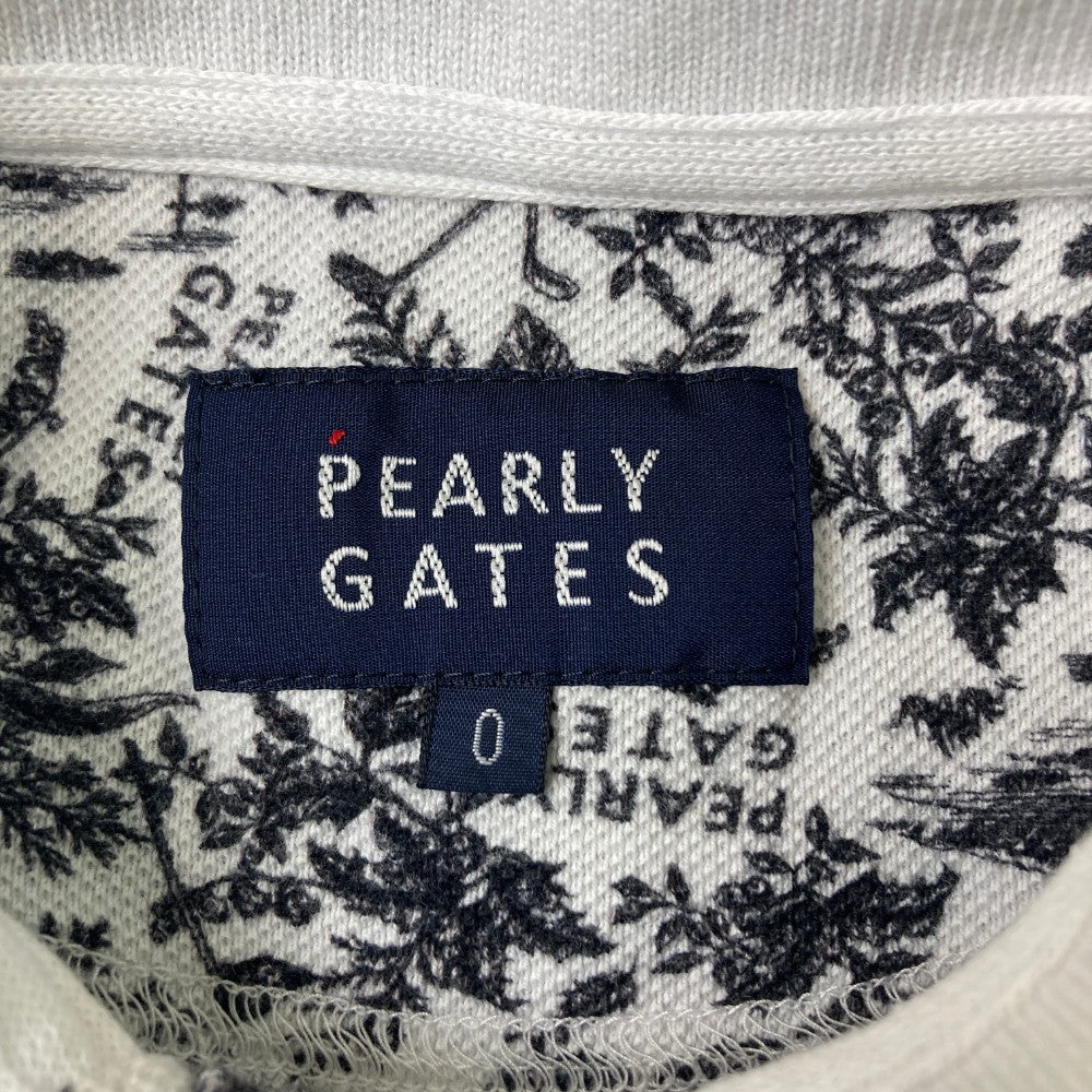 PEARLY GATES パーリーゲイツ  半袖ポロシャツ 総柄 ホワイト系 0