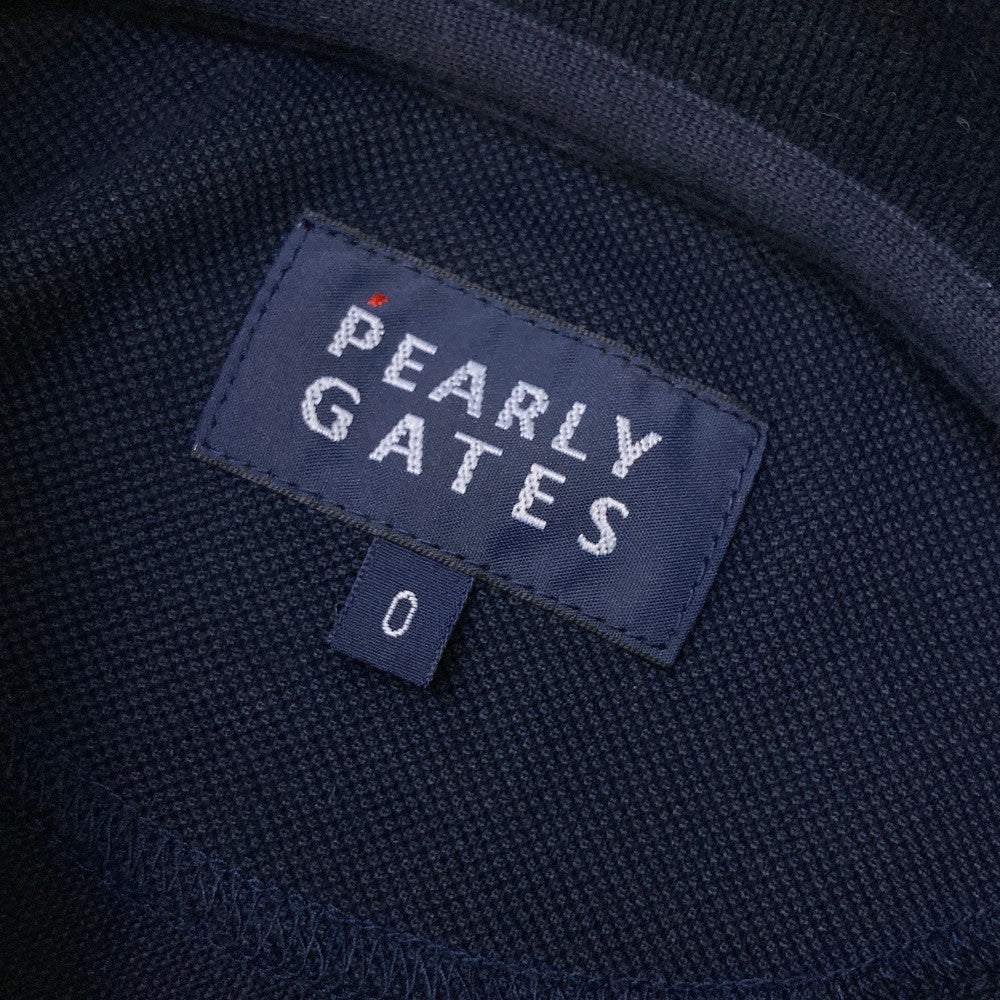 PEARLY GATES パーリーゲイツ  半袖ポロシャツ ワッペン  ネイビー系 0