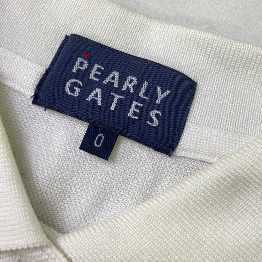 PEARLY GATES パーリーゲイツ  半袖ポロシャツ 刺繍 総柄 ホワイト系 0