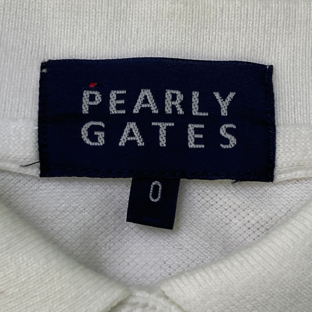 PEARLY GATES パーリーゲイツ  半袖ポロシャツ カメレオン刺繍 総柄 ホワイト系 0