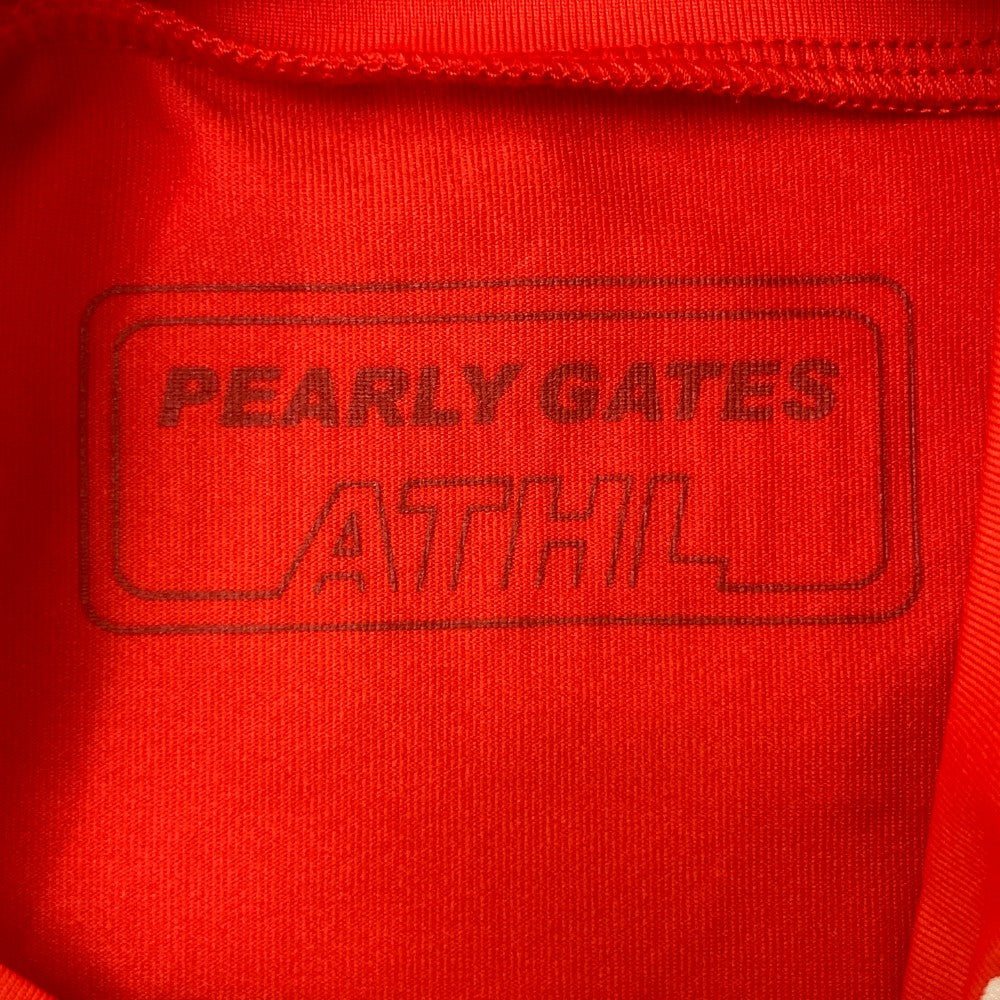 PEARLY GATES パーリーゲイツ  ハイネック 長袖インナーTシャツ  オレンジ系 0