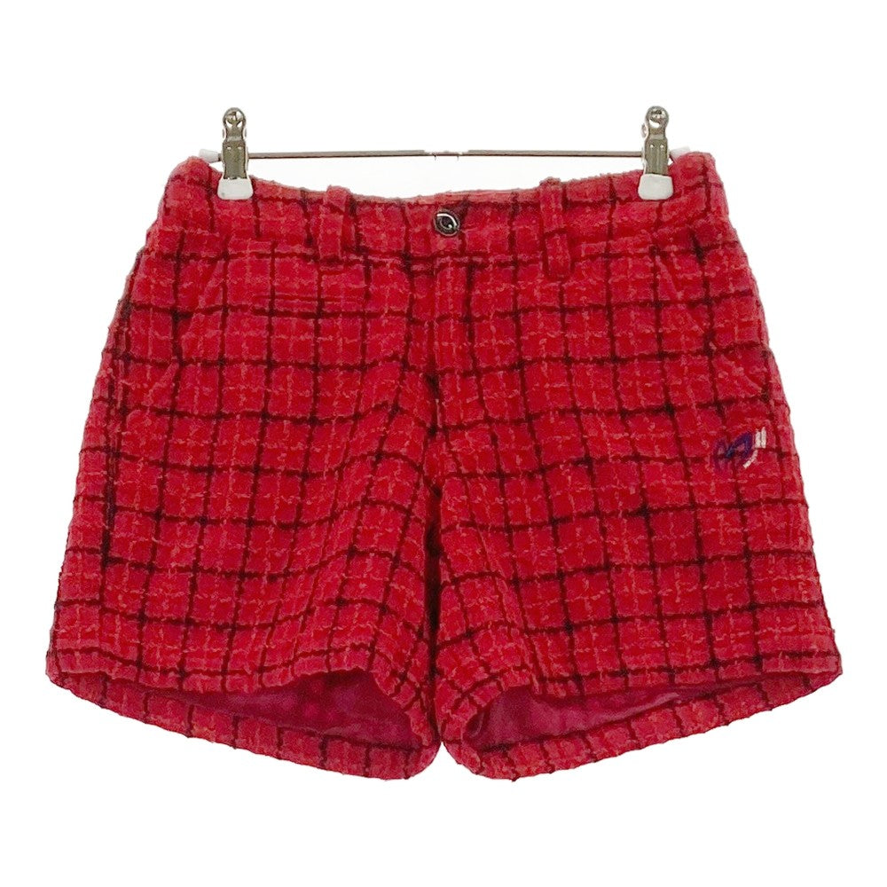 MASTER BUNNY EDITION マスターバニーエディション  ショートパンツ 裏地付 チェック柄 レッド系 0