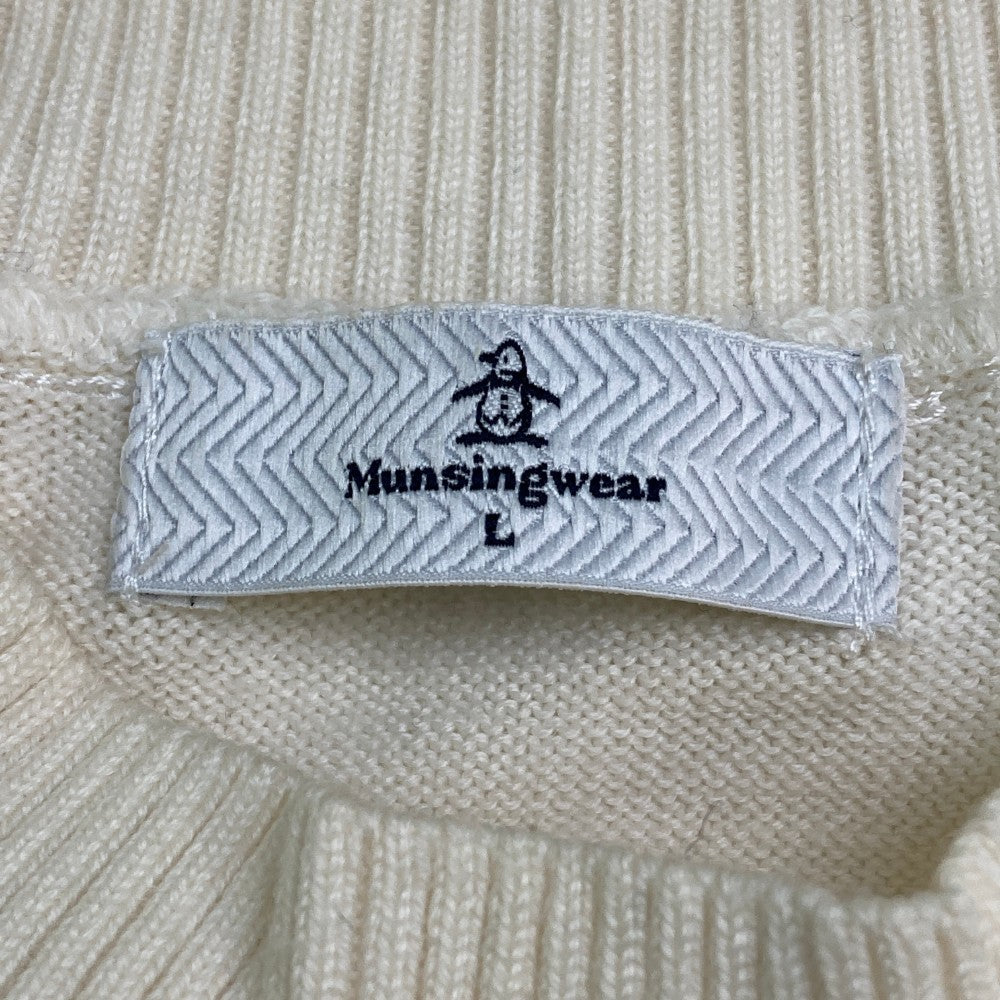 MUNSING WEAR マンシングウェア  長袖ニットセーター  ホワイト系 L