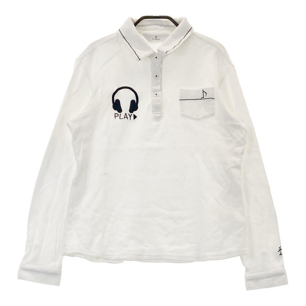MUNSING WEAR マンシングウェア  長袖ポロシャツ  ホワイト系 L