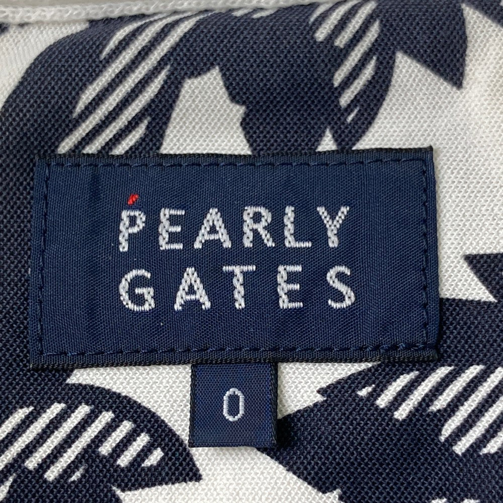 PEARLY GATES パーリーゲイツ  半袖ポロシャツ 総柄 ホワイト系 0
