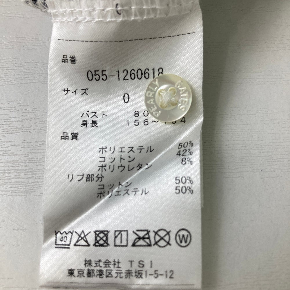 PEARLY GATES パーリーゲイツ  半袖ポロシャツ 総柄 ホワイト系 0