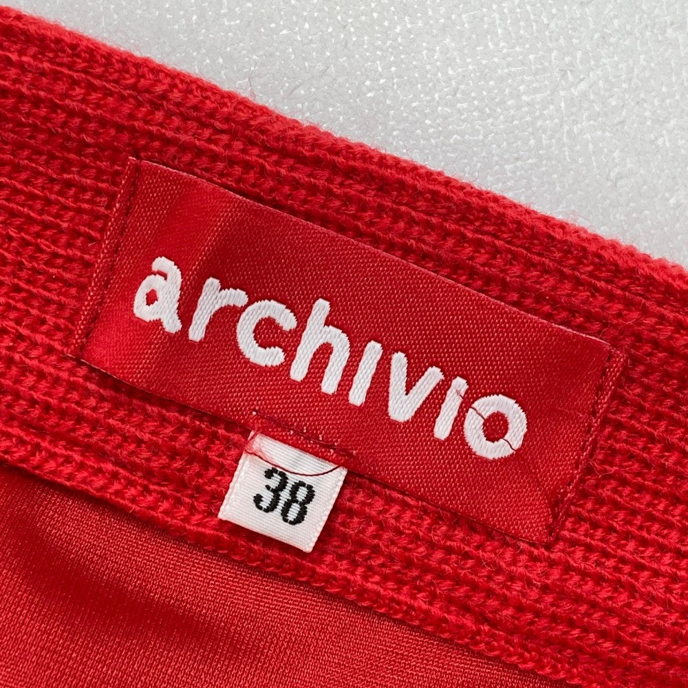 ARCHIVIO アルチビオ  ニットスカート  レッド系 38
