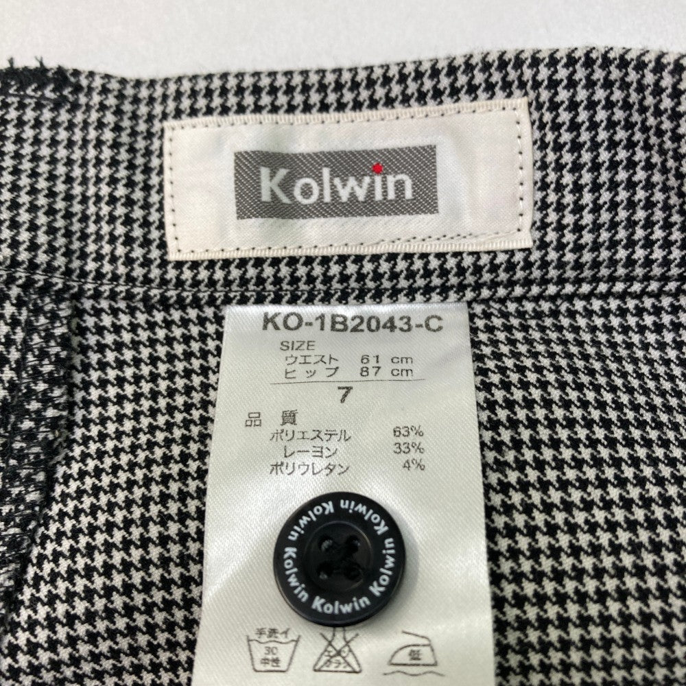 KOLWIN 콜윈 스트레치 팬츠 하운드투스 총무늬 블랙계열 7