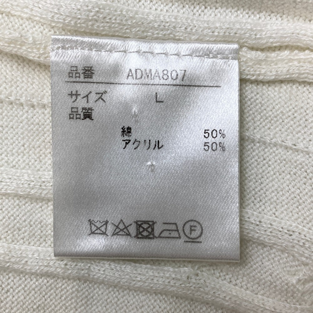 ADMIRAL アドミラル  Vネック ニットベスト  ホワイト系 L