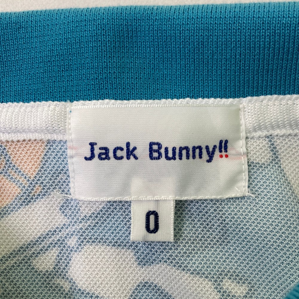 JACK BUNNY ジャックバニー 2022年モデル 半袖ポロシャツ 総柄 ブルー系 0
