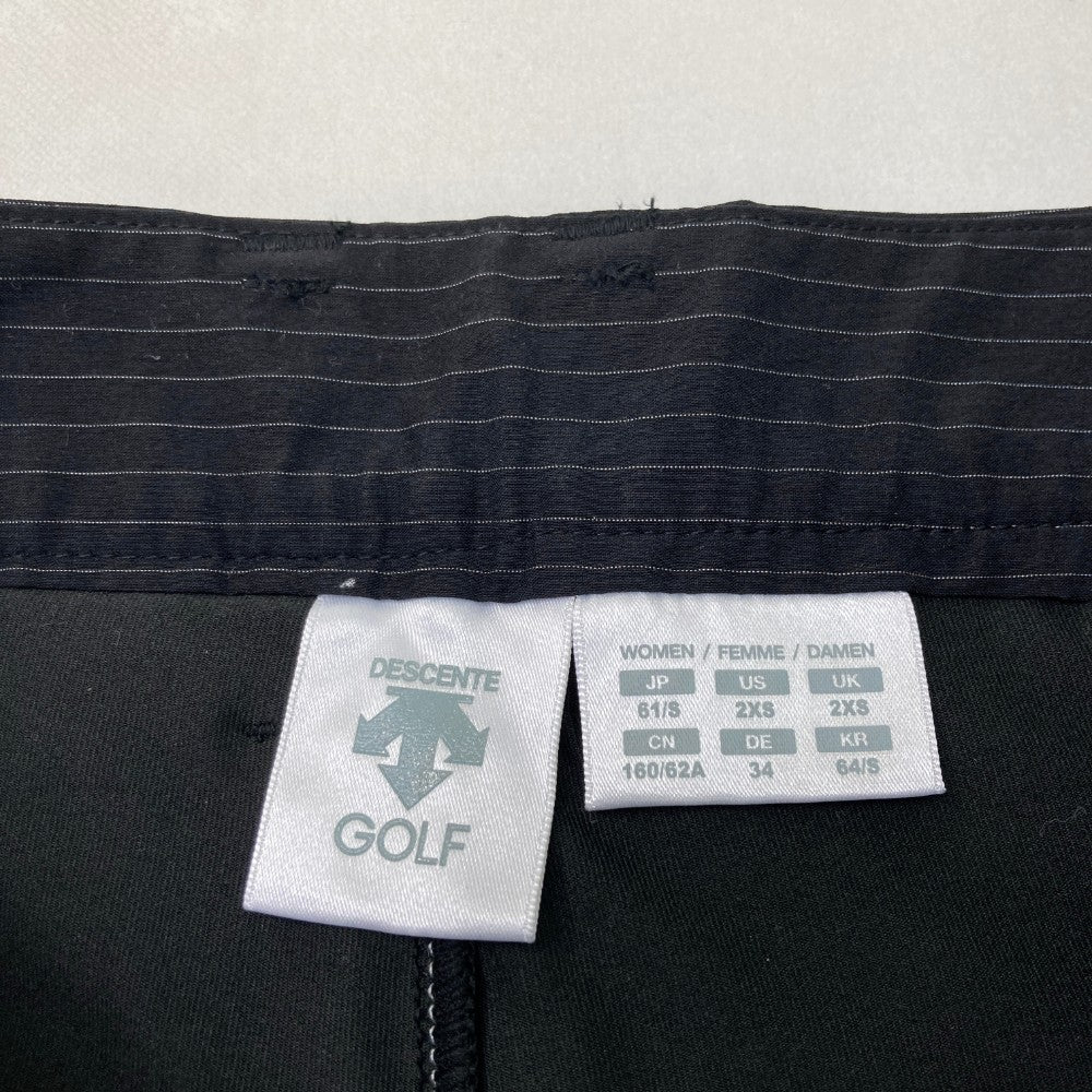 DESCENTE GOLF 데상트 골프 2022년형 이너 포함 스트레치 스커트 스트라이프×보더 패턴 블랙 계열 61/S